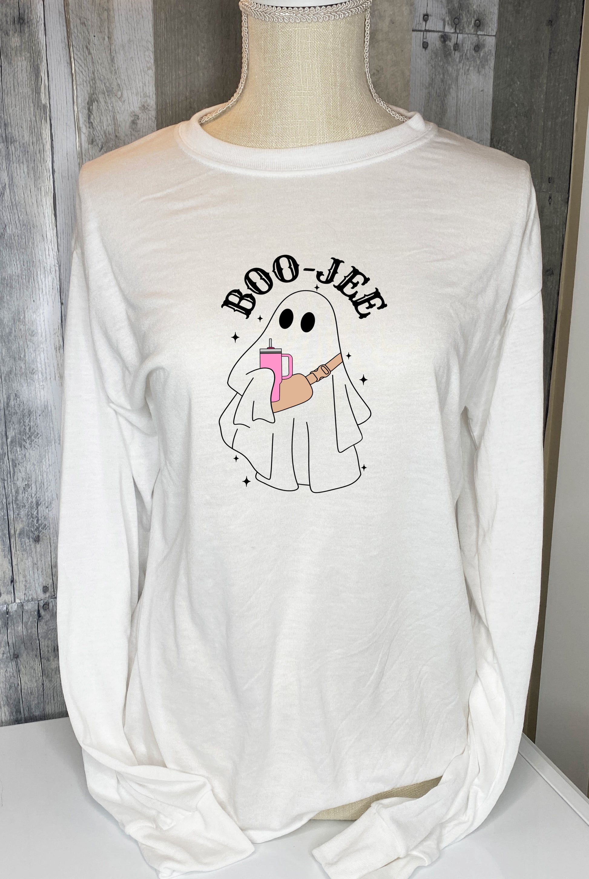 BOO JEE Halloween Shirt, Ghost Shirt - Binnie & Bopper Designs