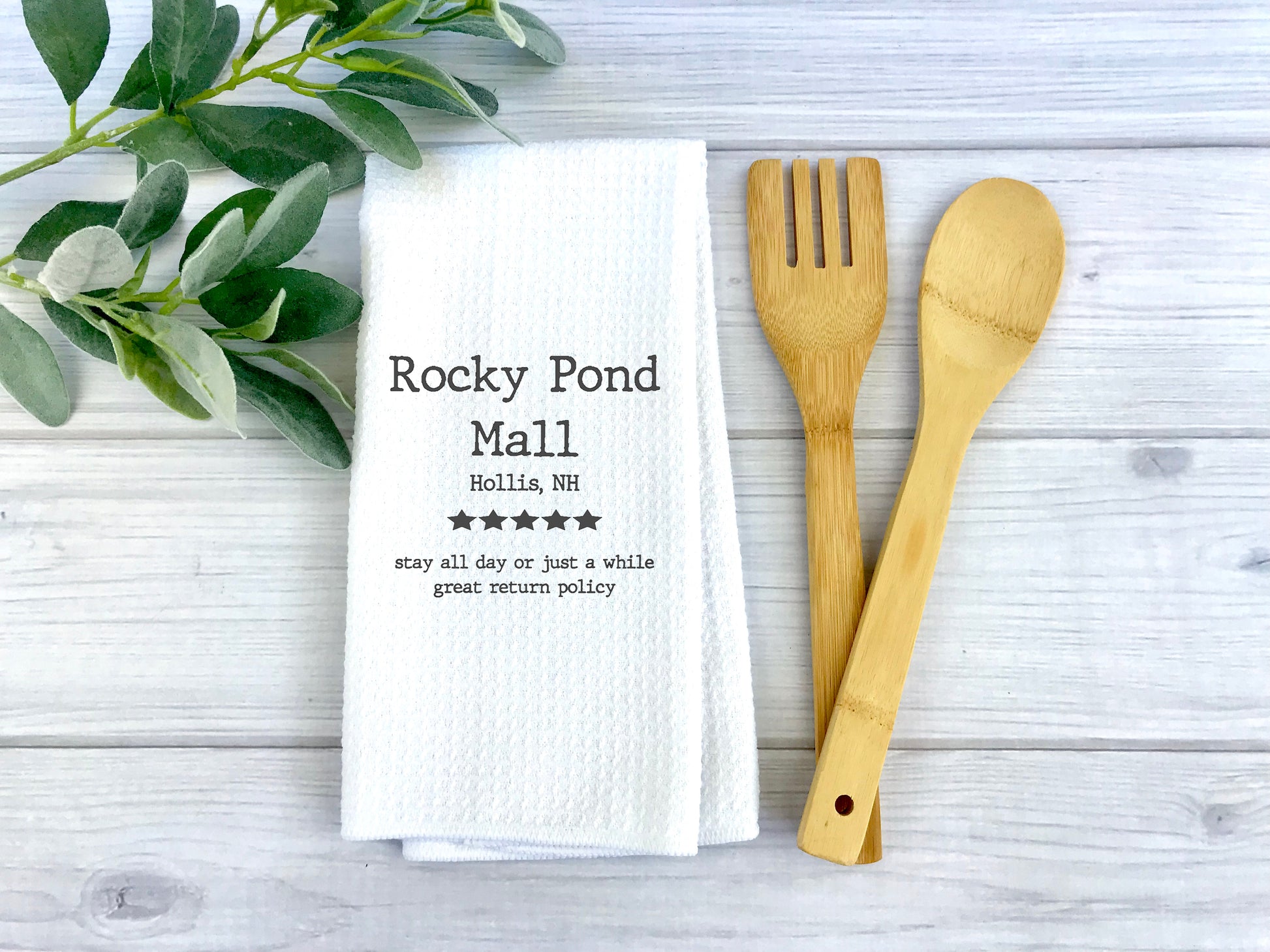 Rocky Pond Mall, Hollis NH Dish Towel - Binnie & Bopper Designs