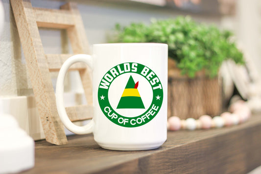 World's Best Cup of Coffee Elf Mug - Binnie & Bopper Designs