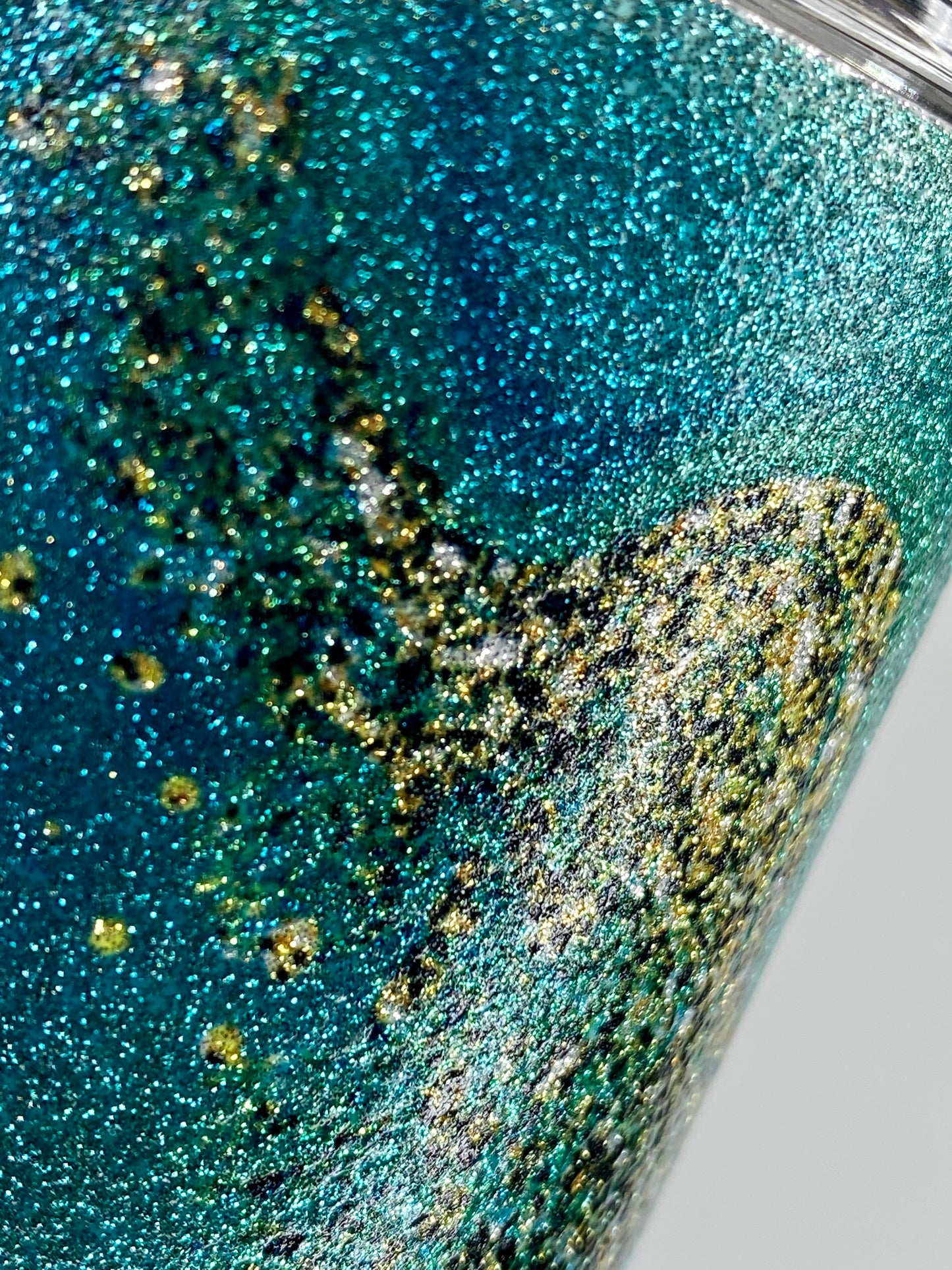 30oz Green Agate Geode Glitter Tumbler - Binnie & Bopper Designs