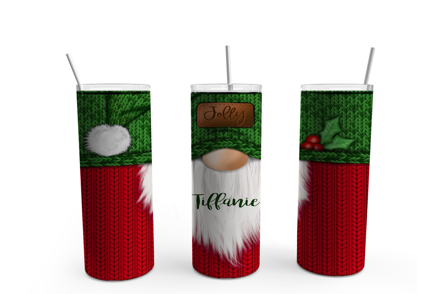Adorable Christmas Gnome Tumbler, Personalize it! - Binnie & Bopper Designs
