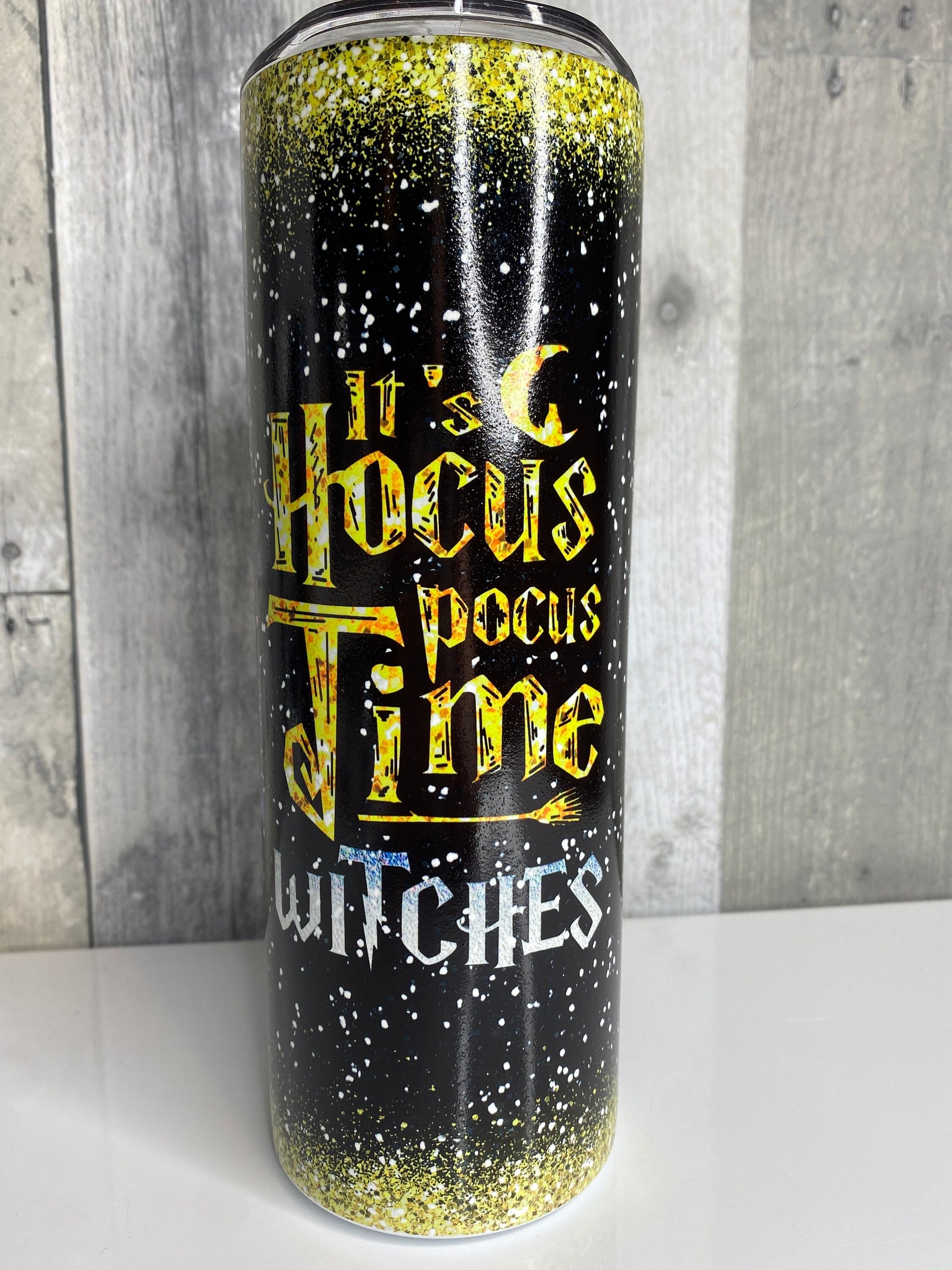 It's Hocus Pocus Time Witches, Glow in the Dark Tumbler - Binnie & Bopper Designs