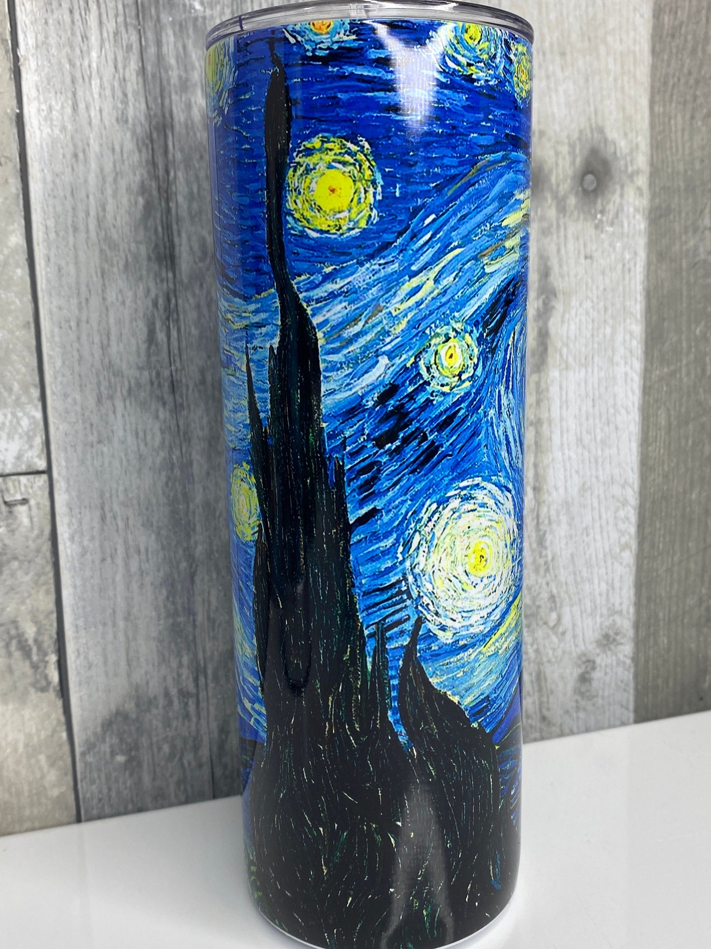 Starry Night Inspired Tumbler, Personalization Available - Binnie & Bopper Designs