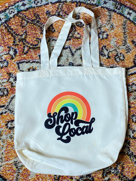 Shop Local Tote Bag, Reusable Tote Bag - Binnie & Bopper Designs