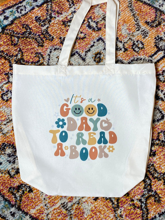 It's A Good Day To Read A Book Tote Bag - Binnie & Bopper Designs