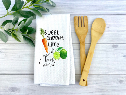 Sweet Carrot Lime (Sweet Caroline) Dish Towel - Binnie & Bopper Designs