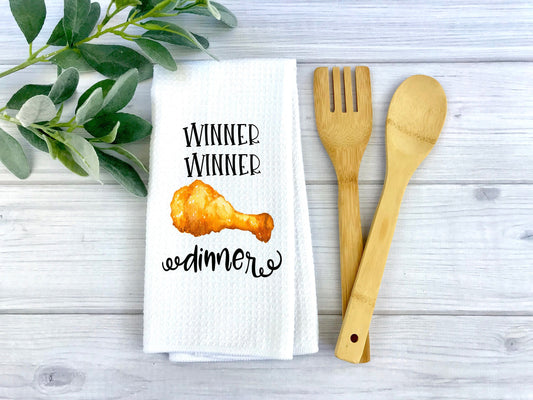 Winner Winner Chicken Dinner Dish Towel - Binnie & Bopper Designs