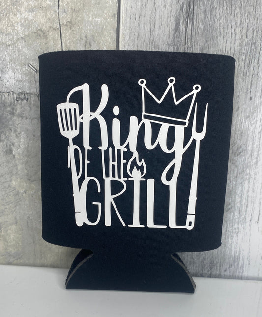 King of the Grill Cozie, Can Cooler - Binnie & Bopper Designs