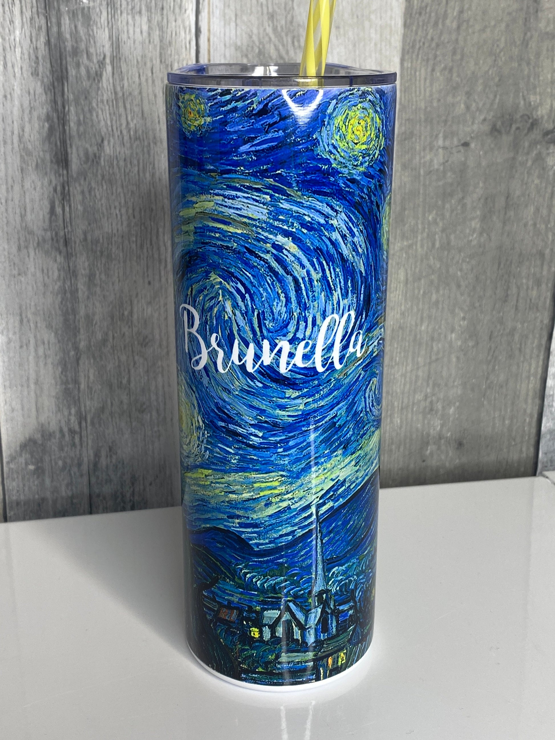 Starry Night Inspired Tumbler, Personalization Available - Binnie & Bopper Designs