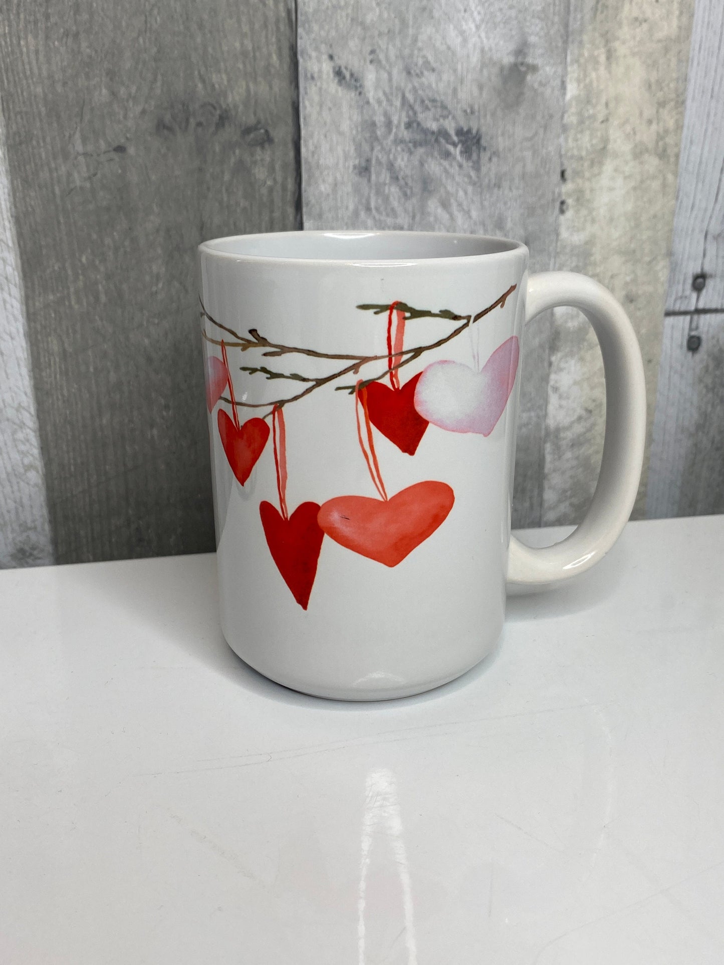 Watercolor Hearts on a Branch, Valentine's Mug