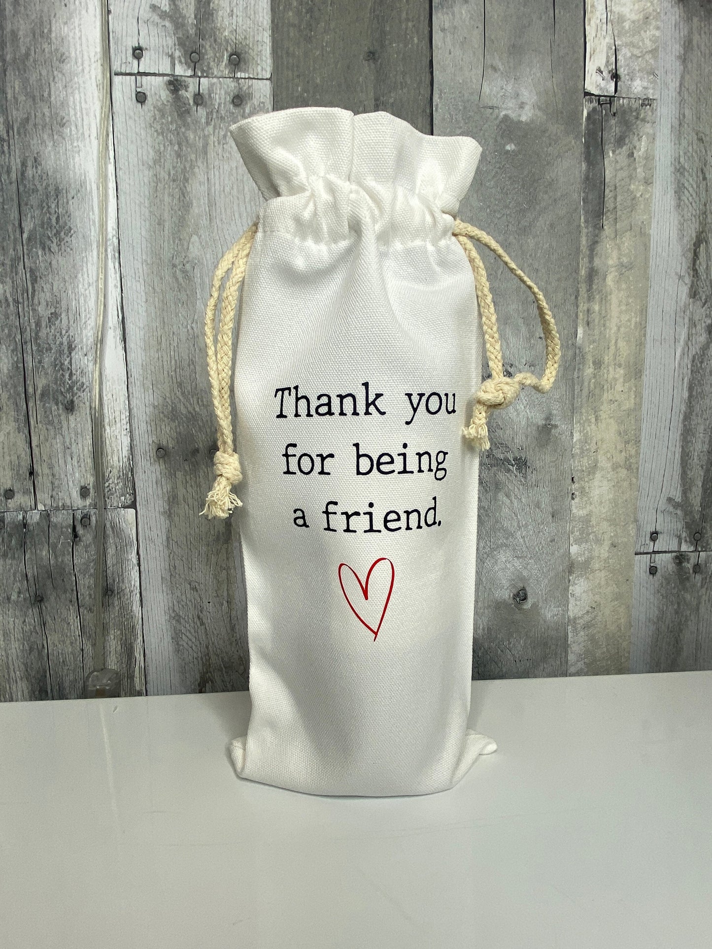 Thank You For Being a Friend Wine Bag